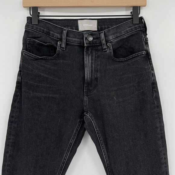 Everlane Womens Jeans Size 26 Faded Black Mid Rise Ankle Skinny Stretch Denim - Picture 2 of 9